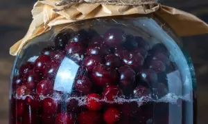 Słoik pełen wiśni, idealnych do nalewki lub kompotu. Oto co zrobic z wisni!